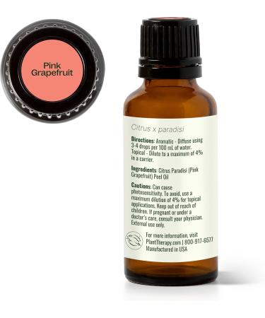 Plant Therapy Pink Grapefruit Essential Oil Pink 30 mL (1 oz) 100% Pure Undiluted for Aromatherapy Skin Hair & Home - Buy Online on GoSupps.com