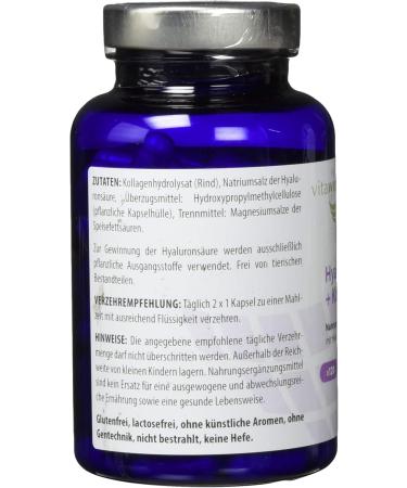 Buy Vitaworld Hyaluronic Acid 100 + Collagen 400 200mg Hyaluronic Acid & 800mg Collagen per Day 120 Capsules | Best for Skin Health & Hydration - International Shipping - Buy Online on GoSupps.com