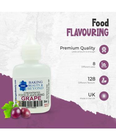 Baking Beauty and Beyond Concentrated Food Flavouring Oil - Dozen of Professional Quality Food Grade Flavouring Oil for Candy Making Baking Cooking Lip Balm and Lip Gloss - Grape (10ml) - Buy Online on GoSupps.com