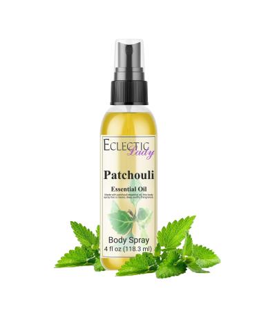 Body Spray for Women 4 Oz (Double Strength) Patchouli Essential Oil Body Mist with Long-Lasting Fragrance Earthy & Clean Scent Reminiscent of the 1960s & 70s Light Subtle Perfume with Wood Notes Double Strength 4 Fl Oz (Pack of 1)