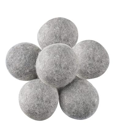 Wool Dryer Ball 6 PcsFelt Ball 2.75Inch Wool Natural Fiber Softener Wool Laundry Drying Ball for Bed Sheets Reducing Wrinkles and Drying time