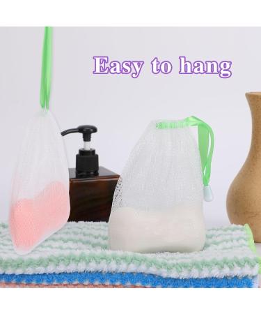 20 PCS Exfoliating Mesh Soap Saver Pouches - Drawstring Bubble Foam Bags for Shower & Face Cleansing Assorted Colors 4.7 x 3.5 inches - Buy Online on GoSupps.com