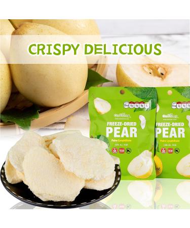 ONETANG Freeze-Dried Fruit Pears Chips 10 Pack - Non GMO, Kosher, Gluten-Free, Vegan, No Added Sugar - Healthy Snack, 0.35 Ounce Single-Serve Pack | Holiday Gifts - Buy Online on GoSupps.com
