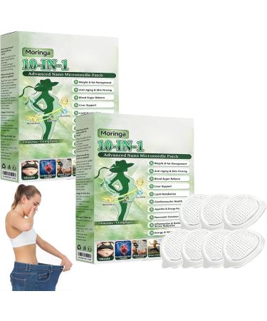 Lot de 14 Moringa Patchs Minceurs 10 en 1 Patch Nano Minceur Moringa 10-EN-1 Patch Maigrir et Raffermissement Cutan Ingr dients Naturels Pour Hommes Et Femmes Pour Touss Types De Corps