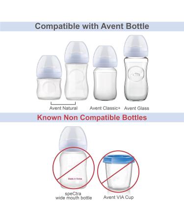Maymom Dome Caps Screw Rings Sealing Discs Compatible with Avent Natural Bottles Avent PP Bottles or Natural No Nipple Included. Convert Avent Classic Bottle Into Natural Set - Buy Online on GoSupps.com