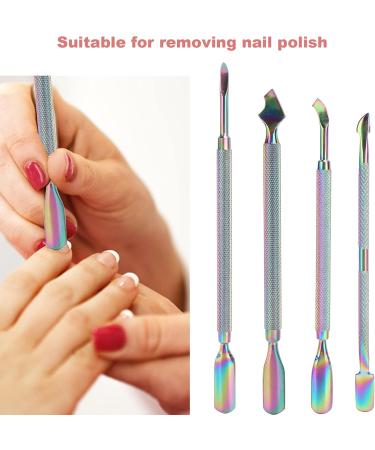 Cuticle Pusher Eco Friendly Nail Cuticle Pusher Rust-Proof Stainless Steel with Storage Box for Manicurist for Nail Salon - Buy Online on GoSupps.com