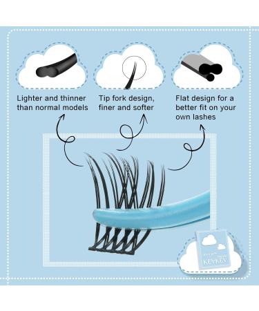 KevKev Marshmallow C-8-16mix Individual Eyelashes Cluster Lashes - 144 Pcs Thin Band Wispy Extensions - Buy Online on GoSupps.com