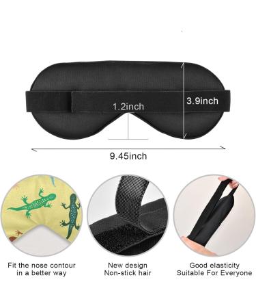Multicolor Lizard Sleep Mask - Light Blocking Eye Mask for Travel & Naps | Adjustable Soft Blindfold for Men & Women - Buy Online on GoSupps.com