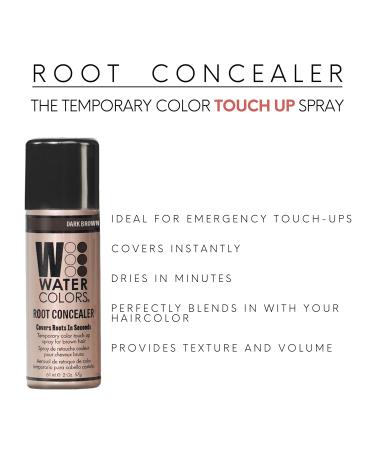 Buy Watercolors Dark Brown Root Concealer - Quick Temporary Hair Dye Spray for Gray Coverage | International Shipping Available - Buy Online on GoSupps.com
