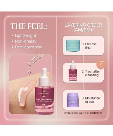 Bohemia Skin Kay's Glow Serum - Vitamin C Serum for Face (THD Ascorbate) - Hydrating Dark Spot & Post Blemish Mark Fader - Oxygen Infused for Radiant Dewy Skin - Non Sticky & Non Comedogenic - 1 Fl Oz - Buy Online on GoSupps.com