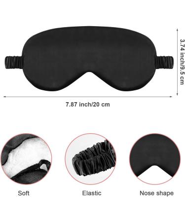 3 Pcs Soft Silky Sleep Masks for Women & Men - Travel Eye Masks with Elastic Straps - Effective Shading Blindfold (Pink/Black/Green - Buy Online on GoSupps.com