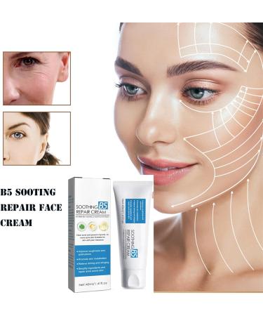 Mikabila (01)40ml B5 Moisturizing Repair Cream Soothing B5 Repair Cream Skin Repair Cream with B5 Ingredient Hydrating Moisturizing Brightening Facial Care Repairing Cream Suitable for All Skin - Buy Online on GoSupps.com