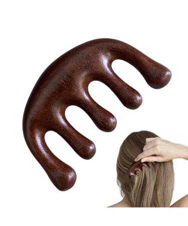 Wood Massage Comb - Sandalwood Head Scalp Comb | No Static Wide Teeth Hair Comb for Scalp Care - Buy Online on GoSupps.com