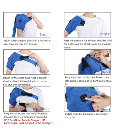 Shoulder Compression Brace New Electric Shoulder Support Compression Sleeve For Shoulder Lightweight Heating Shoulders Breathable Punching Shoulder Support Wrap For Women Man Shoulder Support - Buy Online on GoSupps.com
