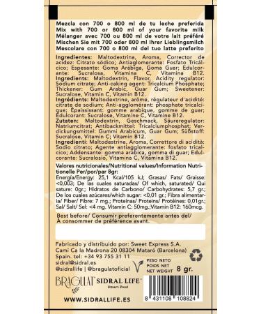  SIDRAL LIFE SIDRAL LIFE - Dulce Mix + Shaker 600 ml - Sweetened drinks and 4 coffee varieties - Instant powdered milk drinks - Sugar-free flavors with vitamins C and B12-B16 - Buy Online on GoSupps.com