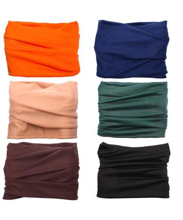 STICH 6 pieces hose scarf seamless mouth protection breathable facial mask multifunction cloth Bandana Neckwarmer loop scarf running scarf dust protection for men women
