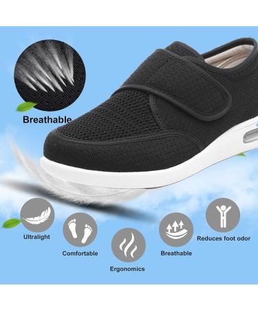 QSXWDCEF Orthopedic Diabetic Slippers for Swollen Feet | Adjustable Closure Sandals for Arthritis & Edema | Extra Wide Velcro Comfort | Senior Rehabilitation Shoes - Grey - Buy Online on GoSupps.com
