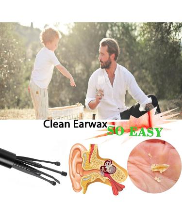 6 Pcs Portable Stainless Steel Earwax Removal Kit with 360 Massage Ear Pick - Black Keychain Ear Spoon in Sealed Storage Box - Spiral Ear Curette Included - Buy Online on GoSupps.com