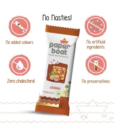  Paper Boat Paper Boat Chikki Family Pack Peanut Bars No Preservatives and Added Colors Gajak Candy Made with Jaggery Gazak (6 Pieces 16g Each) - Buy Online on GoSupps.com