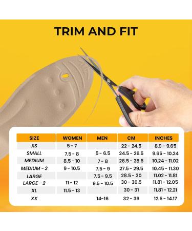 Happy Feet Orthotic Gel Inserts for Plantar Fasciitis - High Arch Support Shoe Insoles for Men & Women (Size M 7-8 / 8.5-10 - Buy Online on GoSupps.com