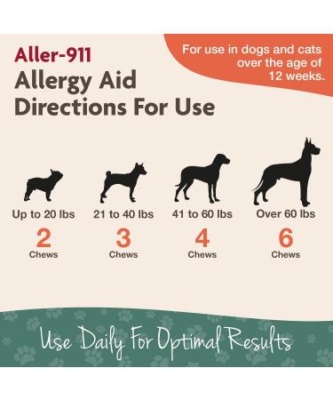 NaturVet Aller-911 Allergy Aid Plus Antioxidants - 180 Soft Chews for Dogs (13.9 oz) - Buy Online on GoSupps.com