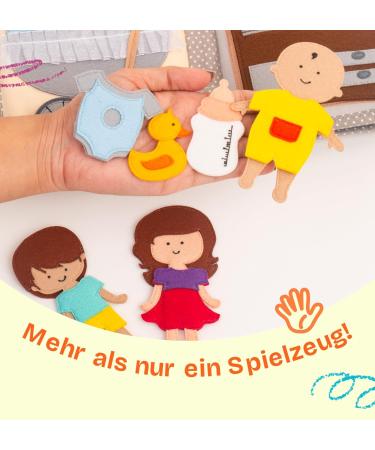 Jolly Designs Mini Quiet Book - Montessori Experience Toy for Toddlers | 6-Page Fabric Activity Book for Motor Skill Development (18+ Months) - Buy Online on GoSupps.com