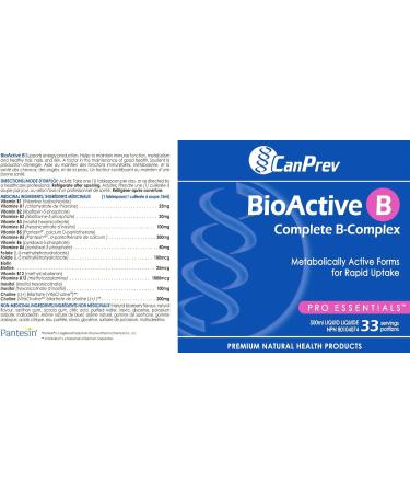 CanPrev - BioActive B Complex 500ml Liquid - Helps to Maintain Immune Function Metabolism and Healthy Hair Nails and Skin - Buy Online on GoSupps.com