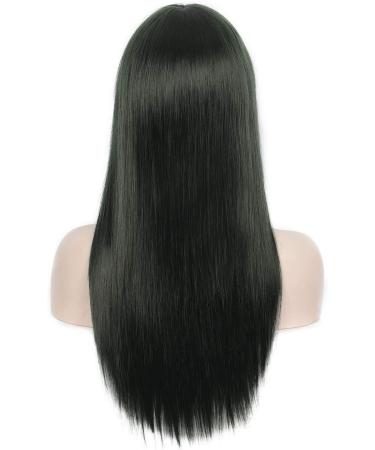 Buy Kalyss 22 Green Hair Wigs with Bangs - Long Straight Heat Resistant Full Wigs for Women | Ideal for Cosplay & Everyday Wear - Buy Online on GoSupps.com