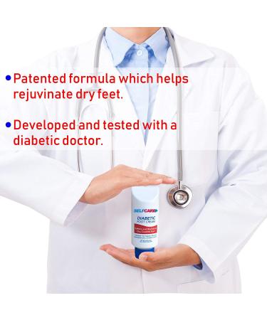 Selfcare Plus Diabetic Foot Cream - 5 oz Patented Lotion for Dry Cracked Feet - Hydrates Hands, Legs & Body, Promotes Smooth Skin - Buy Online on GoSupps.com