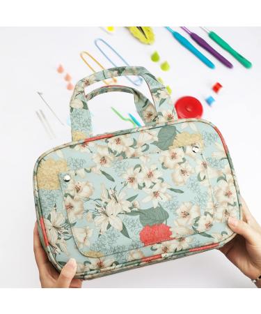 Home Sewing Kit Organizer Bag - Green Empty Case for Yarn, Needles, Hooks & Thread - DIY Craft Supplies Storage - Buy Online on GoSupps.com