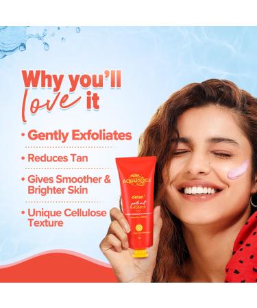 Aqualogica Detan+ Face & Body Scurb with Cherry Tomato | Unisex Formula Suits All Skin Types | 1.76 Oz/50g - Buy Online on GoSupps.com
