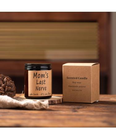 Moms Last Nerve Candle - Funny Scented Candle Gifts for Mom | Perfect Mothers Day & Birthday Gift | Lavender Scented | International Shipping Available - Buy Online on GoSupps.com