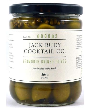 Jack Rudy Cocktail Co Vermouth Marinated Green Pitted Olives - Buy Online on GoSupps.com