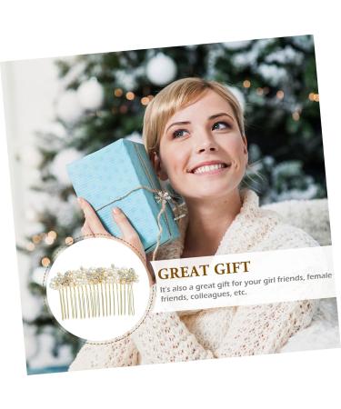 Ipetboom Alloy Rhinestone Hair Comb Prom Hair Clips Rhinestone Hair Clip Rhinestone Side Comb Bridal Headdress Diamond Hair Clips Tiara Accessories Rhinestones Flower Girl Bride - Buy Online on GoSupps.com