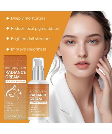 YOENBG Bright Whitening Face Cream deepacting moisture and antiaging skin care cream with vitamin C niacinamide and hyaluronic acid gentle antiblemish agent for all skin types 3 - Buy Online on GoSupps.com