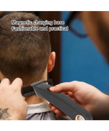 Cordless Hair Trimmer Strong Power Fast Cutting Magnetic Charging Base Simple Operation R-Shaped Corner Electric Hair Cutter for Men for Salon Use - Buy Online on GoSupps.com