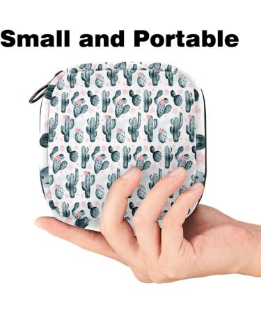 Portable Menstrual Pad Bag for Women | Seamless Cactus Design | Stylish Storage for Tampons & Bandages | Ideal for School & Office - Buy Online on GoSupps.com