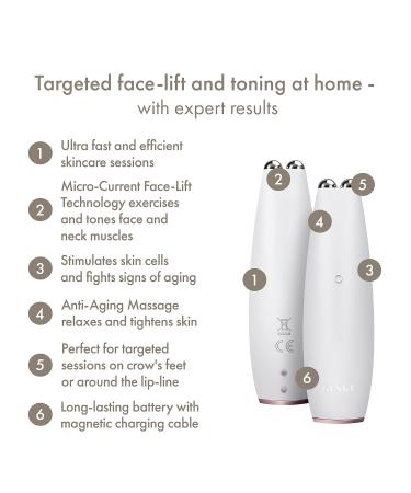 Geske SmartAppGuided Microcurrent Face-Lift Pen | 6-in-1 Anti-Aging Skincare Tool | Wrinkle Reduction & Face Lift Device | Young Radiant Skin | Starlight Technology - Buy Online on GoSupps.com