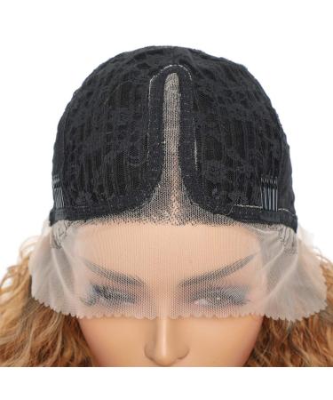 Sylhair 30 Curly Lace Front Wig for Black Women - Ombre Red Brown Synthetic Hair with Transparent Lace - Buy Online on GoSupps.com