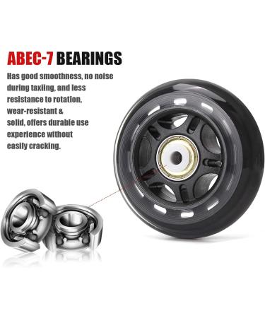 TOBWOLF 8 Pack Inline Skate Wheels 76mm 84A with ABEC-7 Bearing - Indoor/Outdoor Roller Blade Skating Wheels & Luggage Wheels - Training Wheels for Scooters - Black - Buy Online on GoSupps.com