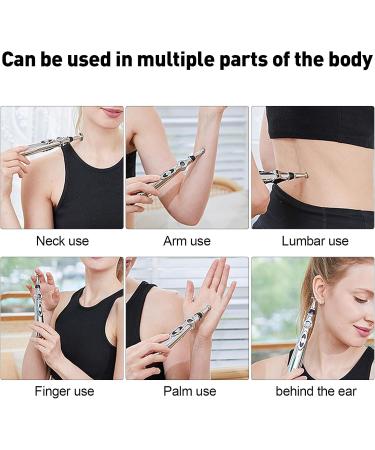 Electronic Acupuncture Pen - 3 Heads & 9 Vibration Modes for Pain Relief | Meridian Energy Massage Device - Buy Online on GoSupps.com