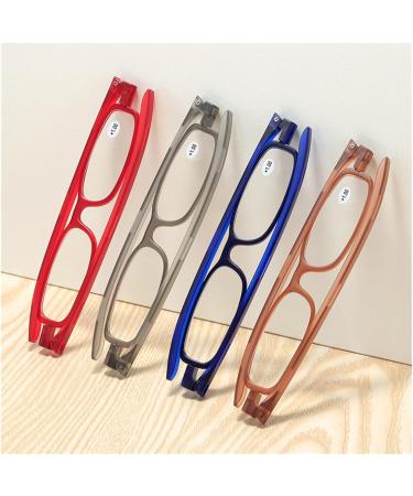 Buy Iynwbjts 360 Rotatable Reading Glasses - Foldable Fashion Glasses for Men & Women | 2.50 Red Box Size for Comfortable Reading - Buy Online on GoSupps.com