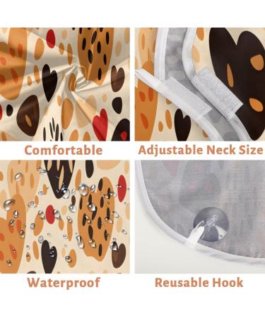 Leopard Heart Beard Bib Apron | Beard Hair Catcher for Men | Perfect Christmas & Father's Day Gift - Buy Online on GoSupps.com