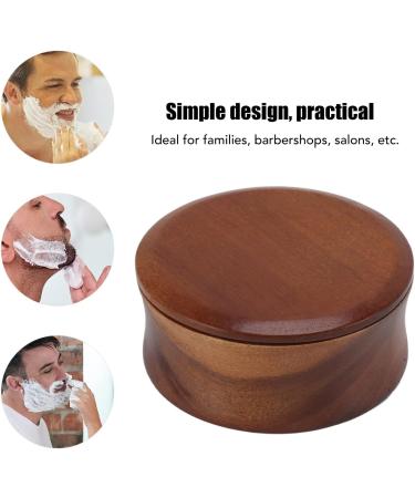 Premium Men's Wooden Shaving Brush Bowl | Non-Slip Cream Mug & Soap Cup | Portable Foam Tool for Easy Shaving - Buy Online on GoSupps.com