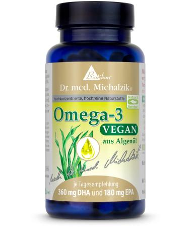 Omega3 vegan according to Dr med Michalzik without additives from Biotikon