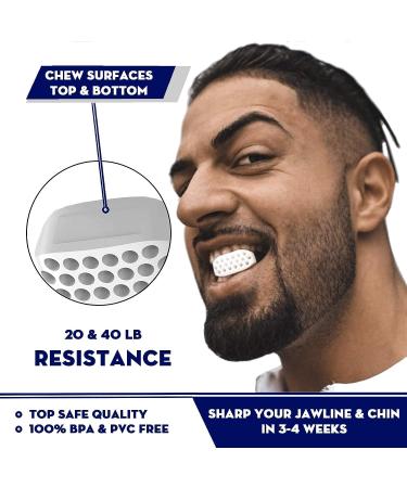 MrTee Chisel Your Jaw Exerciser - Jawline Exerciser for Men & Women | Skulpt Jaw Line Exercise Device | Double Chin Eliminator for Stronger, Healthier Jawline (Focus on Molars) - Buy Online on GoSupps.com