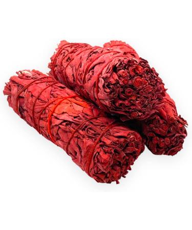 Dragon's Blood Sage Smudging Kit - Pack of 3 Hand-Tied Bundles for Home Cleansing and Meditation - Buy Online on GoSupps.com