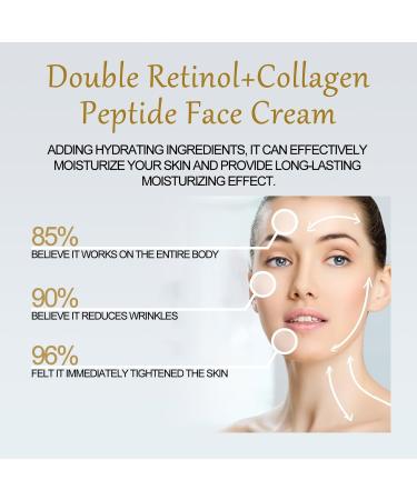 Retinoid Cream Moisturizer with Double Retinol & Collagen Peptide Anti-Aging & Wrinkled Skin Facial Cream Retinol Collagen Facial Care Face and Neck Day and Night Women & Men (3pc) - Buy Online on GoSupps.com