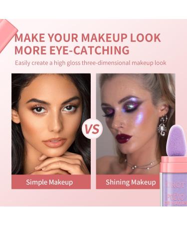 Polvo de Hadas Fairy Highlighter | Waterproof Shimmer & Blusher for Face & Body | Festival Party Makeup #04 Fantasy Purple - 1g - Buy Online on GoSupps.com