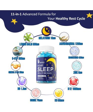 Melatonin 3mg 15mg for The Whole Family with Ashwagandha, 5-HTP, Lemon Balm, Magnesium, B12, B6 Chewable & Low Sugar - for Healthy Rest Cycle, Deep Zzzs, Positive Mood & Brain Health, 150 Counts - Buy Online on GoSupps.com